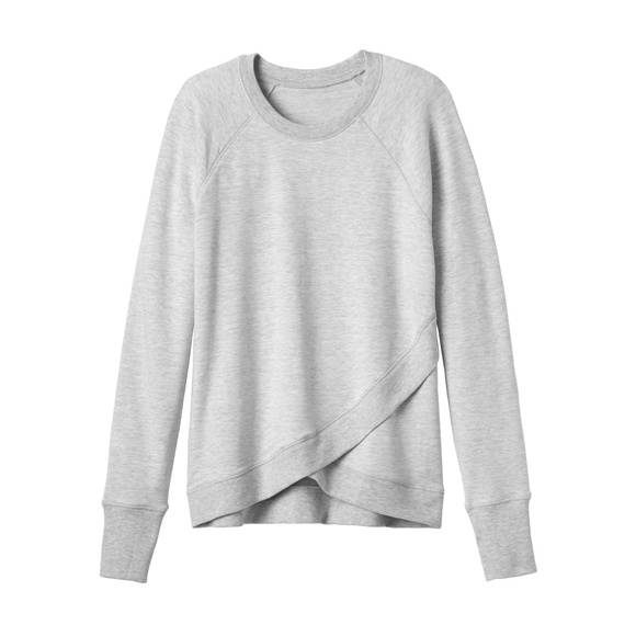 Athleta Sweaters - athleta • criss cross sweater in heather grey